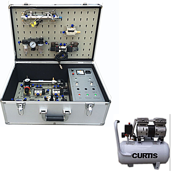便携式气动控制实验箱,透明液压PLC控制与湿式离合器变速箱综合实训台