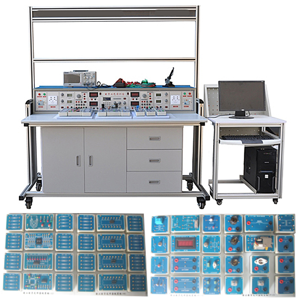 电子产品设计与制作实验台(图1) 电子产品设计与制作实验台,PLC、变频器、触摸屏综合实验装置